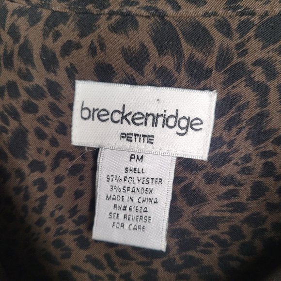 Breckenridge Leopard Print Trucker Jacket Petite Medium - Picture 4 of 4